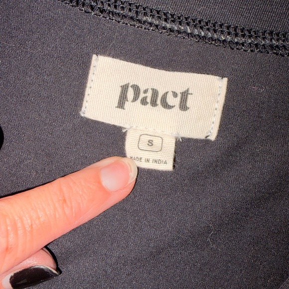 Pact Revive Deep V-Neck Organic Cotton Jumpsuit Black - Picture 6 of 8